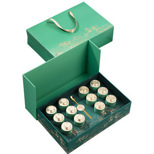 Longjing tea gift box 2023 new tea mingqian super green tea official flagship store gifts elders hangzhou longjing