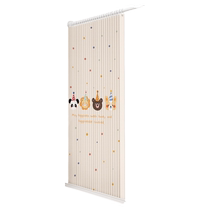 Bathroom folding shower curtain invisible hanging curtain wet and dry separation bathroom partition set no punching high-grade waterproof cloth