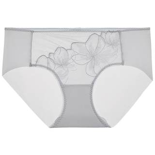 Aimu perfume lily underwear women's mesh embroidered cotton bottom crotch mid-waist boxer underwear am239281