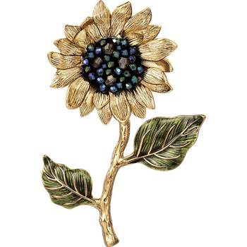 Shes qianzi van gogh sunflower original handmade beaded crystal brooch high-end exquisite fashion boxer gift