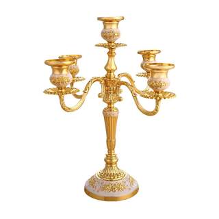 European retro five-head internet celebrity dinner wedding candle holder