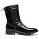 Versatile long men's boots, trendy leather boots, mid-calf Martin boots