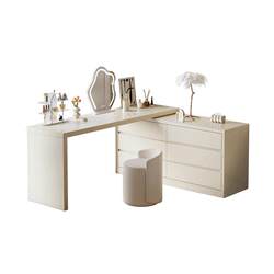 Corner Desk Bedroom Semi-Enclosed Dressing Table Integrated Bedside Light Luxury High-End L-Shaped Office Desk Computer Desk