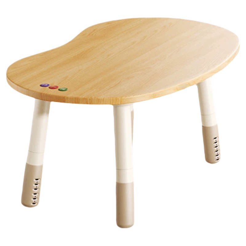Manlong solid wood peanut children's study table can be raised and lowered