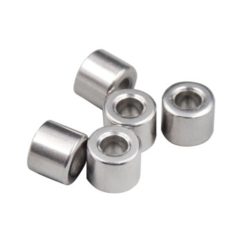 Nickel-plated toothless round nut hollow core steel sleeve through hole metal