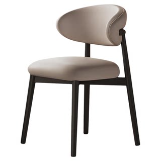 餐椅家用轻奢高级感客厅茶桌椅餐厅黑色凳子2025新款靠背餐桌椅子