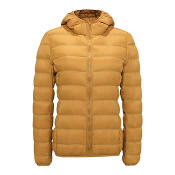 YaYa 2023 New Lightweight Down Jacket Women's Hooded Short Large Size Lightweight Thin White Duck Down Jacket Winter