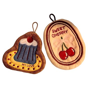 Cute and Stylish Hanging Hand Towel, Absorbent, Thick, Anti-Odor, Quick-Drying Hand Towel for Kitchen and Bathroom