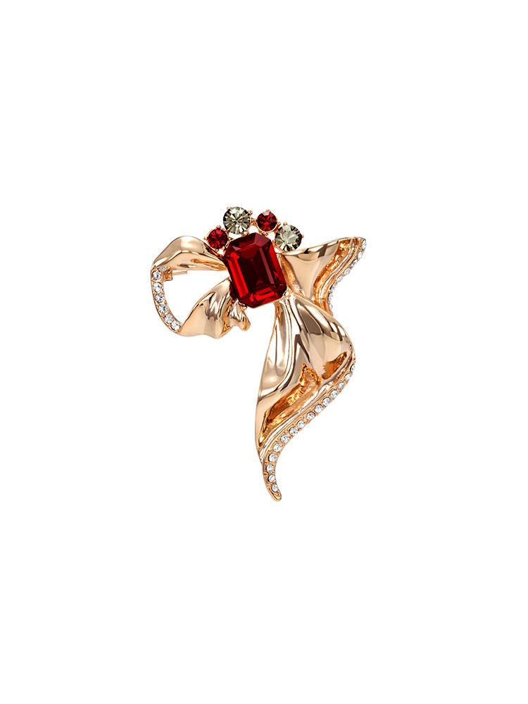 Eternelle French Eternal Bow Brooch for Women, High-End Exquisite Autumn and Winter Accessories, Collar Pin, Brooch, Corsage