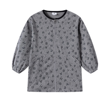 Baby boy corduroy thin long-sleeved zipper blouse