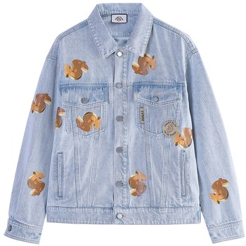 INNAT PLAY ຂອງແມ່ຍິງພາກຮຽນ spring ໃຫມ່ trendy denim jacket ເສື້ອຍືດ versatile ຄູ່ຜົວເມຍ PL12DE012A