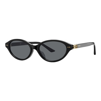 Huge face, small oval frame sunglasses, noble hepburn glasses