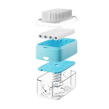 Multi-kinetic soap box foam brush comes with brush head