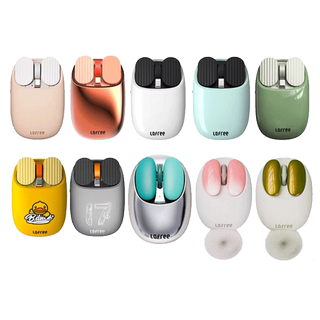 Lofree洛斐无线蓝牙鼠标小翘奶茶玫瑰金女生办公笔记本电脑ipad
