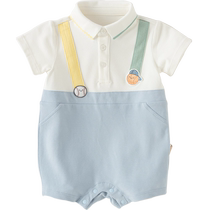 David Bella baby master clothes newborn onesie male baby 2024 summer new bag fart suit