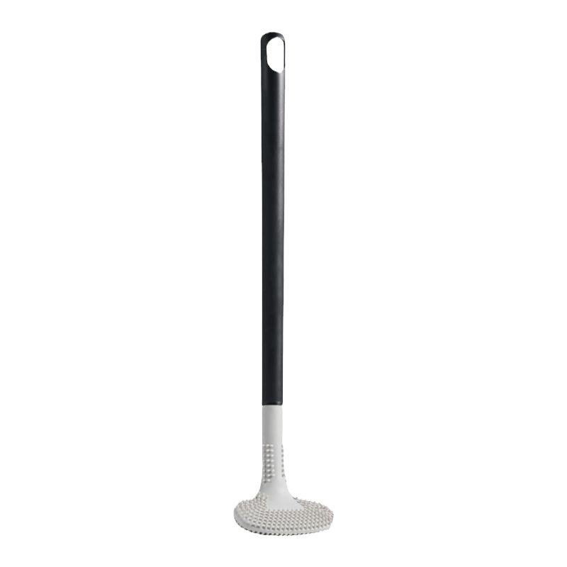 Golf toilet brush self-cleaning without blind spots