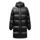 Duck simple mid-length hooded down jacket