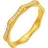 Saturday blessing gold inlaid diamond ring for women