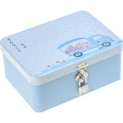 Creative password storage box with lock tinplate box desktop storage organizer storage box small box cosmetic box