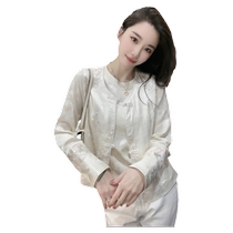 New Chinese style Tang suit Chinese wind white Machia womens section 2024 Spring and summer new high-end Song Jinma clip two suits