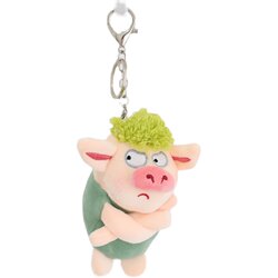 Angry Cool Pig Plush Toy ຂອງຂັວນງາມສໍາລັບເດັກຊາຍແລະເດັກຍິງ Personalized School Bag Keychain Pendant Doll Ornament