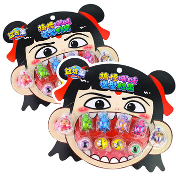 Fun Little Nezha Quirky Cartoon Multi-Shaped Gummy Candies for Children, Creative Cute Fruit-Flavored Candy Snacks in a Box for Parties