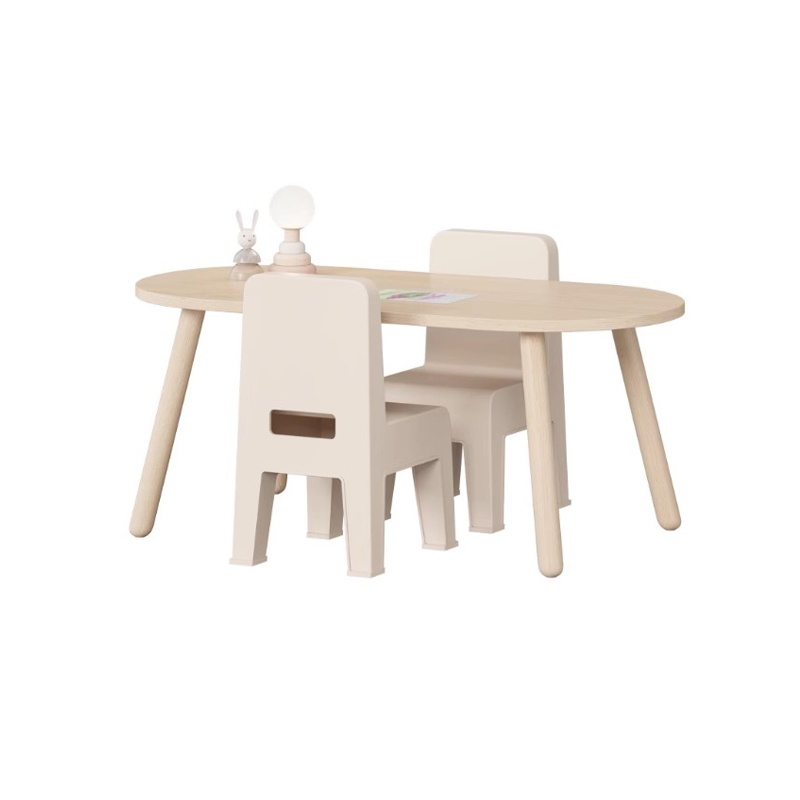 Solid wood children's table and chair combination Montessori learning table