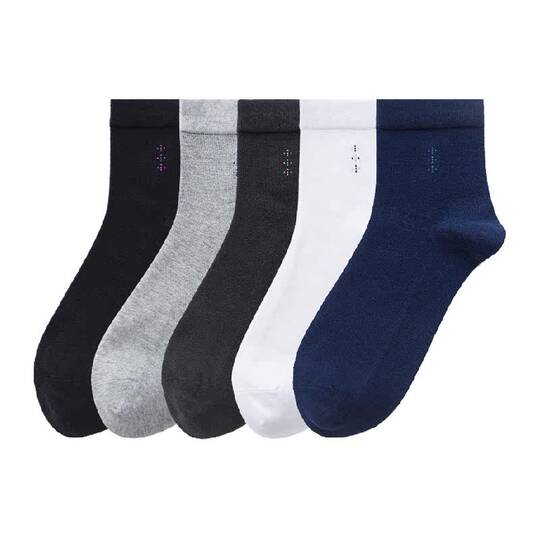 Platinum embroidered Xinjiang cotton sweat-absorbent and deodorant mid-calf cotton socks