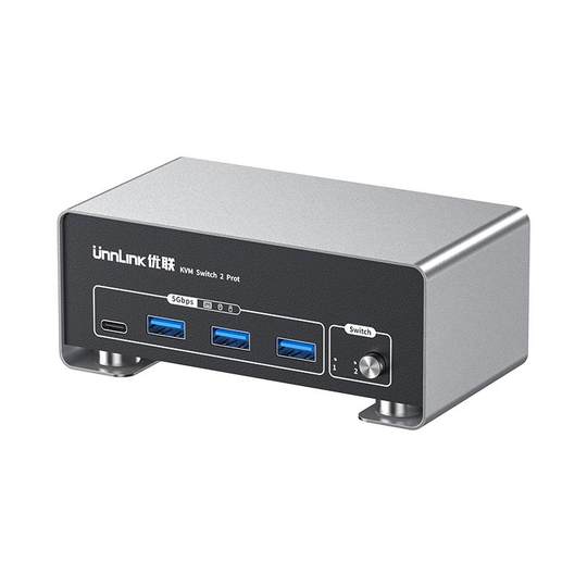 优联 hdmi+dp kvm切换器双屏二进二出8K高清4K240Hz高刷两台电脑切换使用两个显示器usb3.0共享键盘鼠标