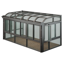 Customized Gold Paiya Doors and Windows Indoor and Outdoor Sunroom Glass Room Customized Sound Insulation and Heat Insulation System Window Customization