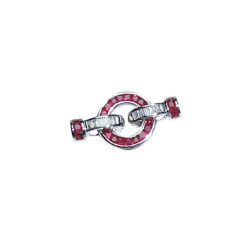 18k white gold bead chain buckle jade bead bracelet connecting buckle