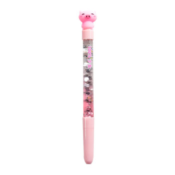 Tiktok Internet Celebrity Cute Girl's Black Liquid Sand Gel Pen, Fresh and Simple Water Pen Student Set Signature Pen