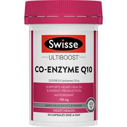 Swisse coenzyme q10 soft capsules 50 capsules CoQ10 ປົກປ້ອງ cardiovascular heart myocardium ນໍາເຂົ້າຢ່າງເປັນທາງການ