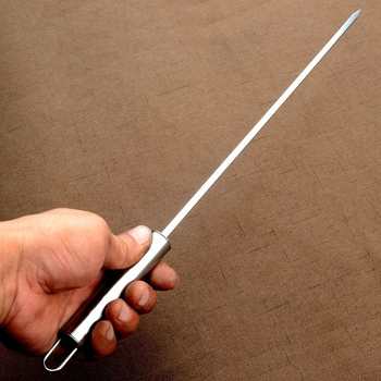 Barbecue utensils, stainless steel barbecue skewers, mutton skewers, iron skewers, grilling needles, flat skewers, barbecue skewers, meat skewers, round skewers