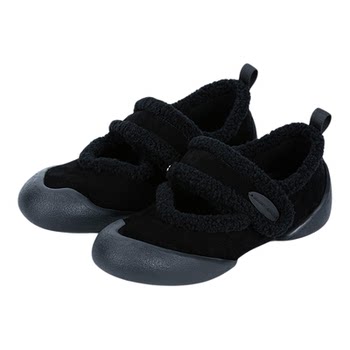 Miss bag and mr. shoes winter fur stitching flat-soled sports mary jane shoes for women 254079