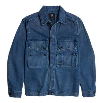 Shirt collar denim jacket gsatr snap button fastening