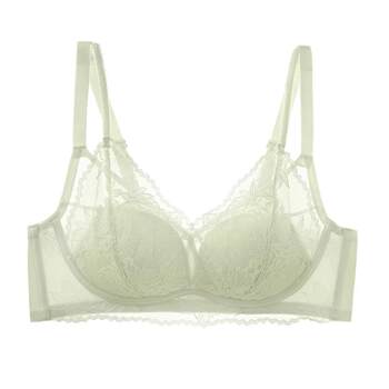 Greer's large breasts are made small by the wire-free anti-expansion underwear