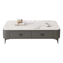 Natural Art and Nordic light luxury slate coffee table living room home simple modern small apartment coffee table TV cabinet combination