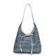 Korean denim preppy large capacity tote bag