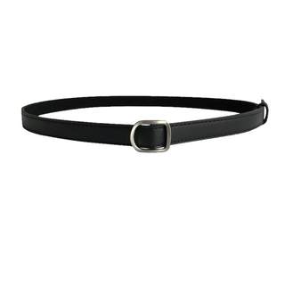 Belt pu women's hole-free belt korean style black