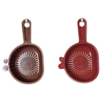 Handheld double-layer fruit washing artifact with handle drain basket