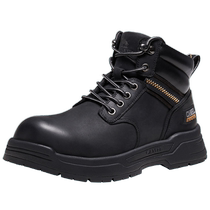 Camel mens shoes 2024 winter new style genuine leather thick-soled wear-resistant grippy American retro work boots that can be worn in all seasons