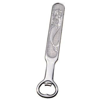 18-10 ສະແຕນເລດສະແຕນເລດ retro embossed mermaid love beer starter sparkling water bottle opener