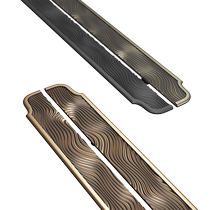 New Chinese style antique copper heavy solid wood door push handle high-end hotel box glass door handle double open luxury