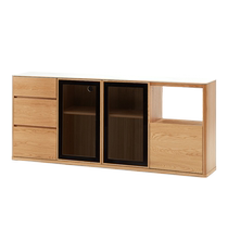 Original Original Vegetarian Solid Wood Dining Side Cabinet Living-room Living Side Cabinet Oak Lockers Home Kitchen Containing Cabinet L7142