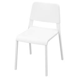 IKEA IKEA Diodos stackable white dining table, chair and stool home backrest modern minimalist plastic