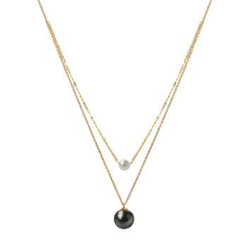 Queen of pearls 18k gold saltwater pearls round