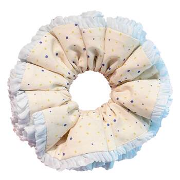 Children's hairband does not tie the head, korean style blue plaid hair accessory