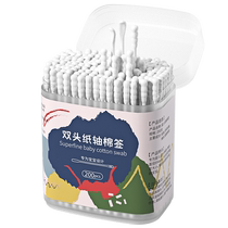 Childrens special double-headed cotton swab with small head and thin cotton swab for newborn baby makeup use to pick out ears and boogers.