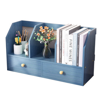 Desktop bookshelf on student home desk